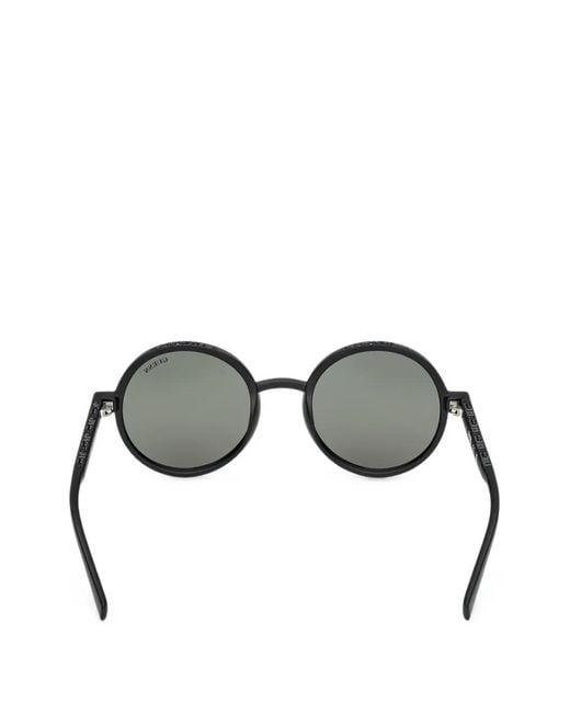 Guess Gray Matte-Finish Round-Frame Sunglasses