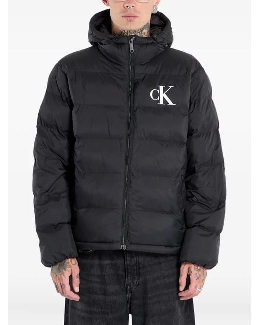 Piumino Con Cappuccio di Calvin Klein in Gray da Uomo