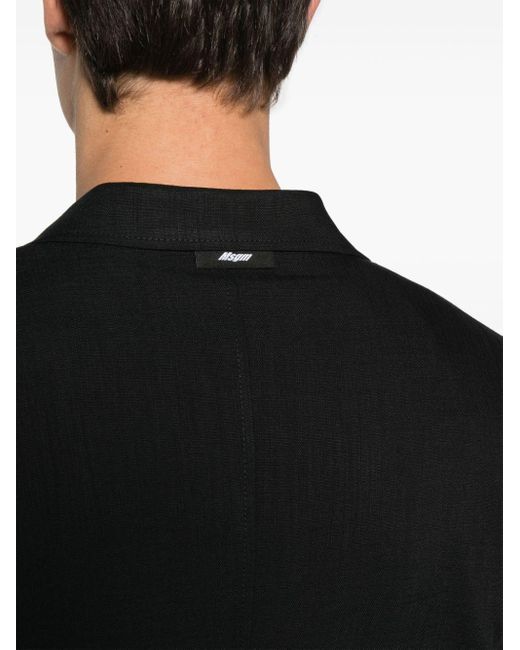 MSGM Black Double-breasted Blazer for men