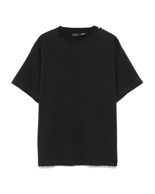 Balenciaga Black Security Tape Logo T-Shirt