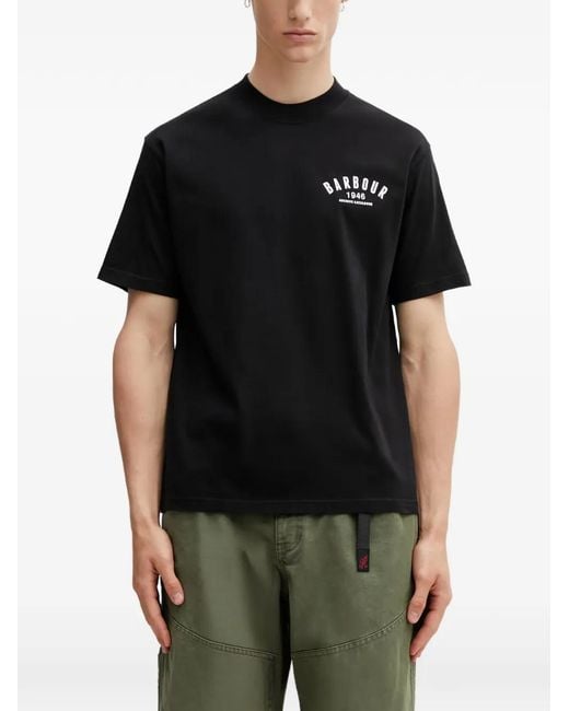 Barbour Black 1946 Graphic-Print Oversize-Fit T-Shirt for men