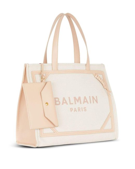 Balmain Natural Medium B-Army Tote Bag