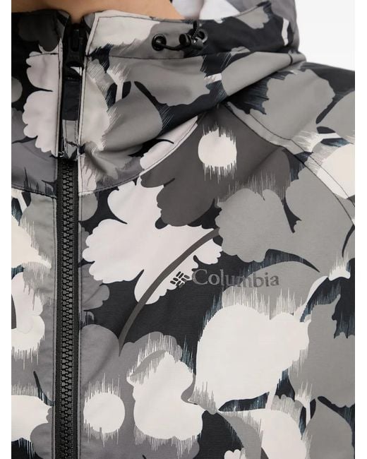 Columbia Gray Spire Valley Floral-Print Hooded Jacket