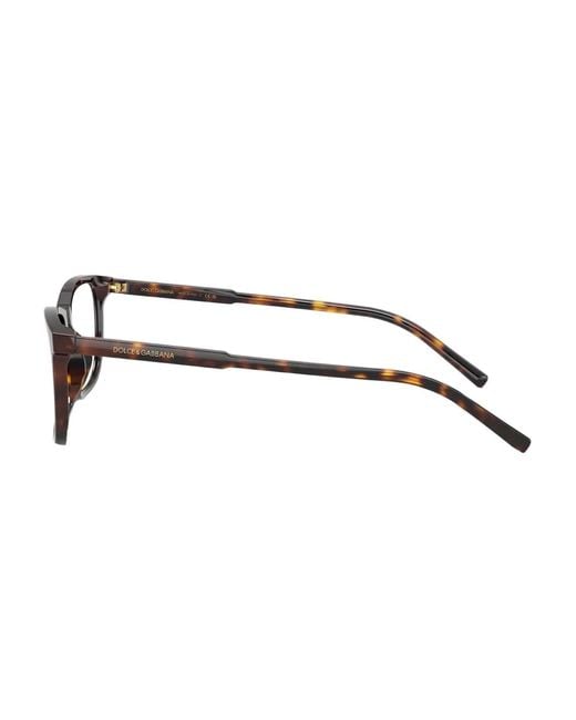 Dolce & Gabbana Brown Rectangle-Frame Glasses for men
