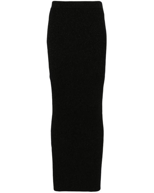 P.A.R.O.S.H. Black Romylux Maxi Skirt
