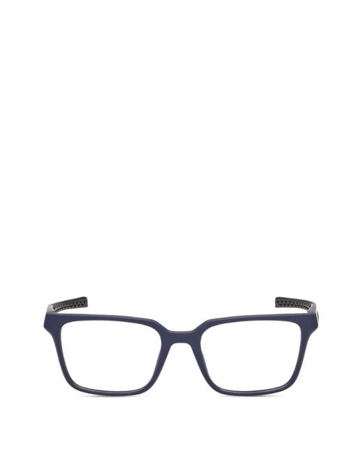 Adidas Black Rectangle-Frame Glasses for men