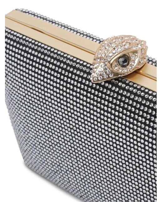 Kurt Geiger Gray Kensington Crystal-Embellishment Clutch Bag