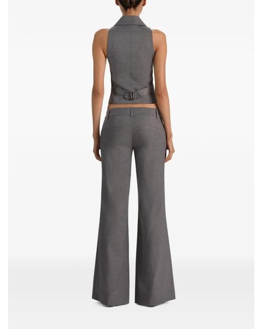 Alice + Olivia Gray Erica Notched-Lapels Top