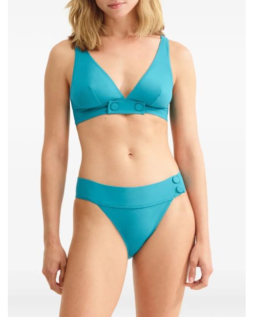 Eres Blue Triangle-Cup Bikini Top