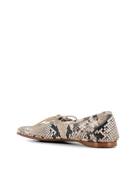 Alexander Hotto White Snakeskin-Print Slippers