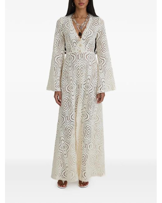 MOOS STUDIO Natural V-Neck Maxi Dress