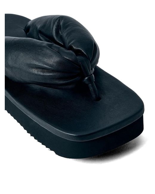 Rick Owens Blue Tongs À Bride Rembourrée for men