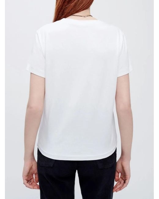 Re/done White Basic Short-Sleeved T-Shirt