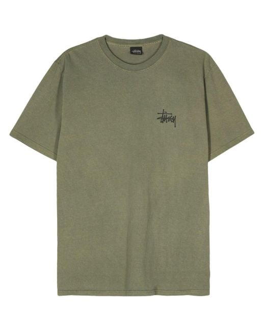 Stussy Green Basic Cotton T-shirt