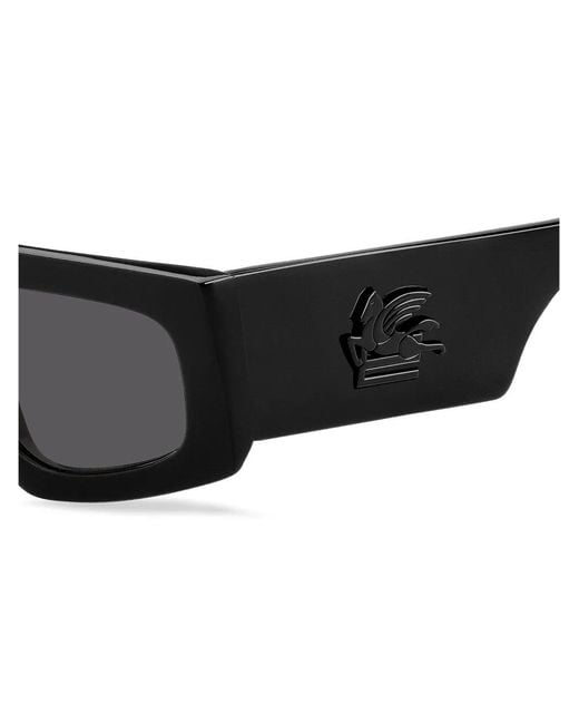 Etro Black Screen Rectangle-Frame Sunglasses