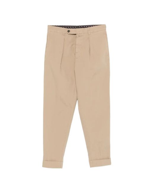 Berwich Natural Pleated Trousers for men
