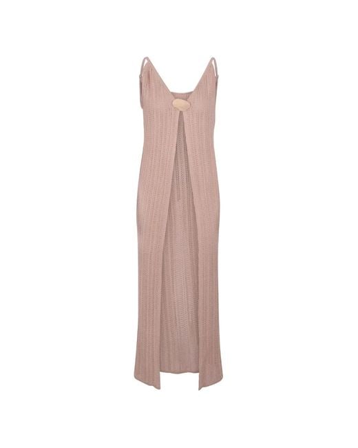 Baobab Natural Clarissa Pointelle-Knit Front-Slit Top