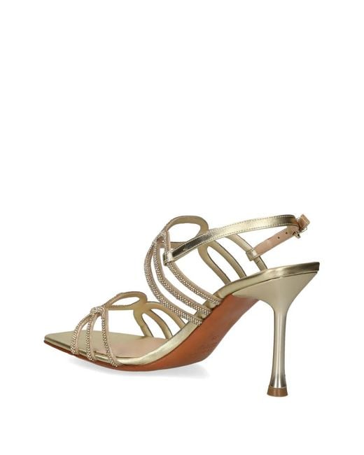 Albano Metallic Crystal-Embellished Sandals