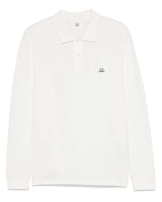 メンズ C P Company ピケ ポロシャツ White