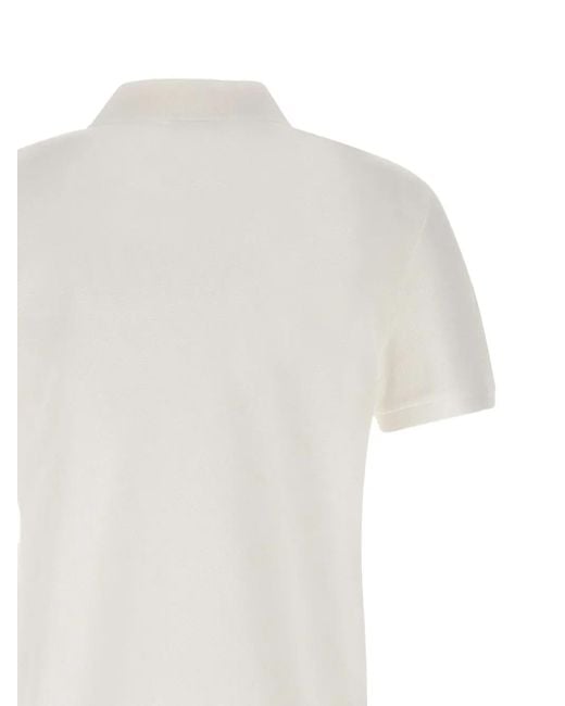 Lacoste Logo Patch Polo Shirt in het White voor heren