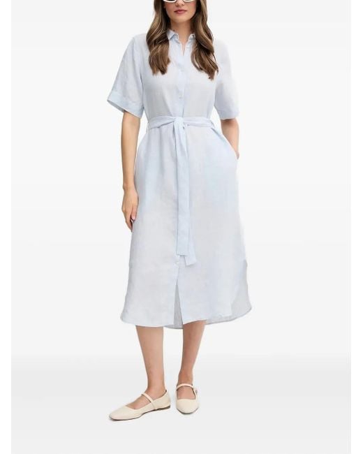 Chemisier Midi Con Cintura di Gant in White