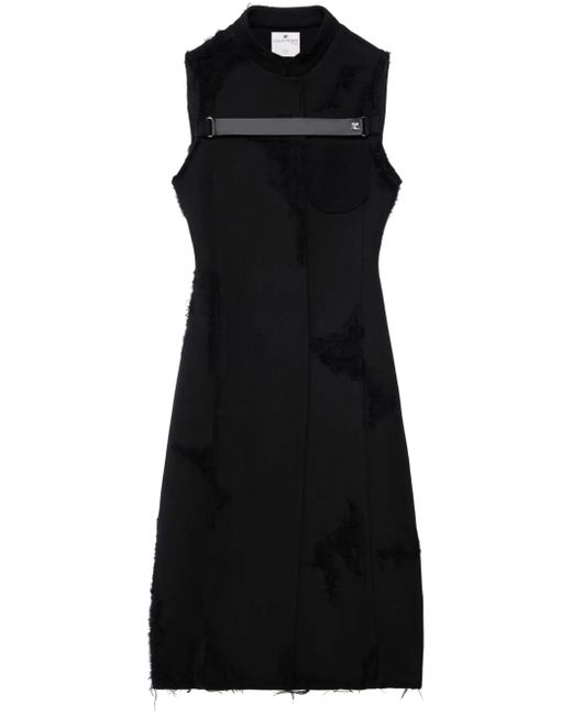 Manteau En Laine Vierge À Design Sans Manches Courreges en coloris Black