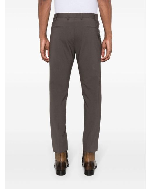 PT Torino Gray Dieci Slim-fit Trousers for men