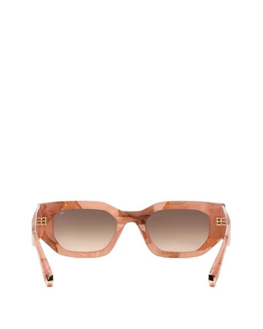 Philipp Plein Pink Geometric-Frame Sunglasses