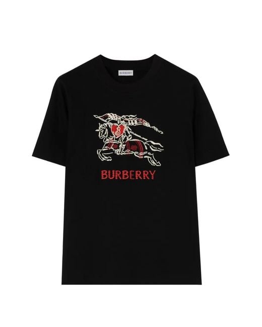 Burberry Black Heart Knight Cotton T-Shirt