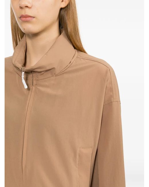 AAPE BY A BATHING AP Brown Logo-Patched Cropped Jacket
