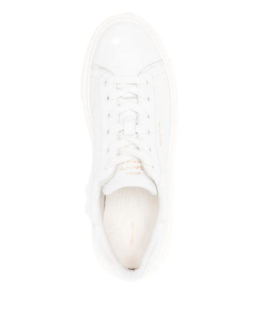 Gant White Leather Platform Sneakers