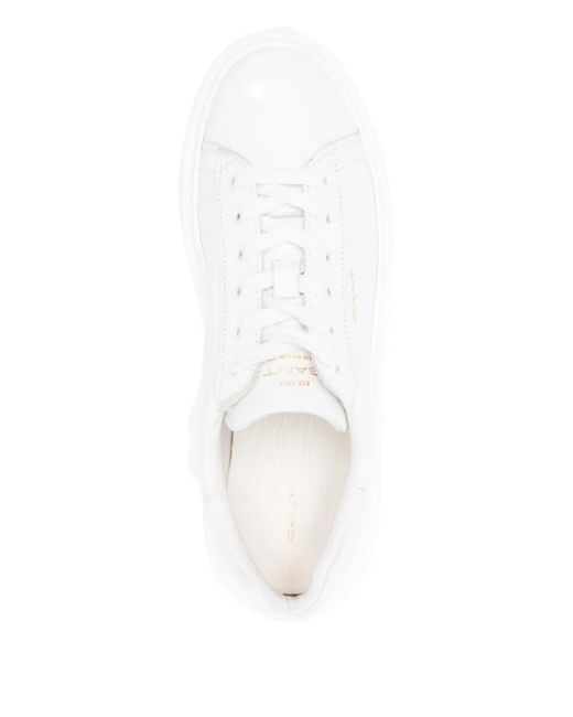 Gant White Leather Platform Sneakers