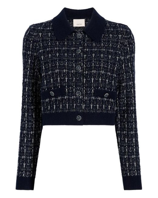 Cinq À Sept Blue Ainara Cardigan mit Kragen