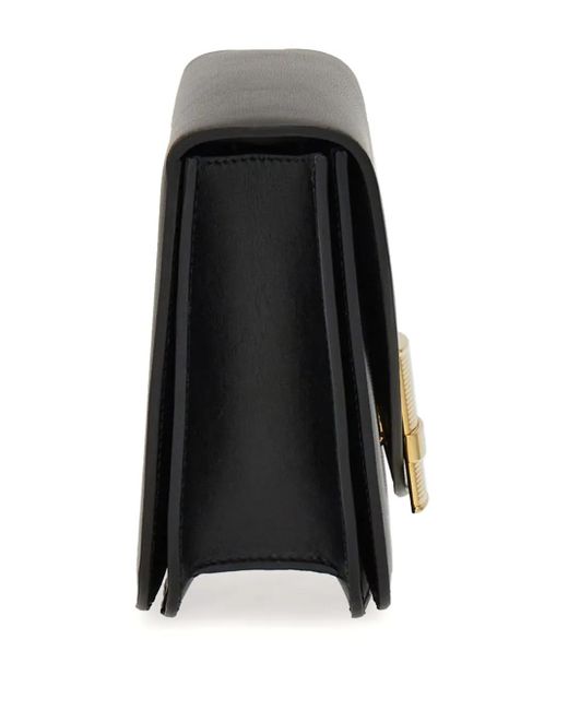 Ferragamo Black Fiamma S Shoulder Bag