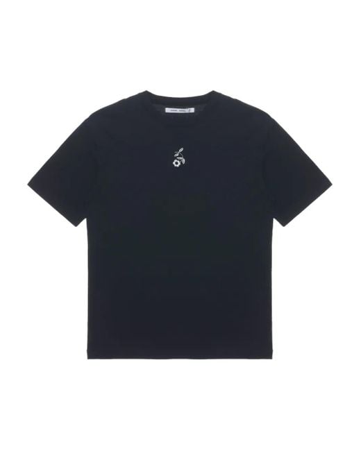 Samsøe & Samsøe Blue Floral-Print T-Shirt for men
