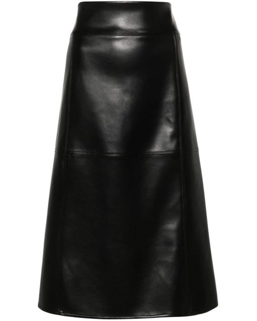 Max Mara Black Seam-detailed Midi Skirt