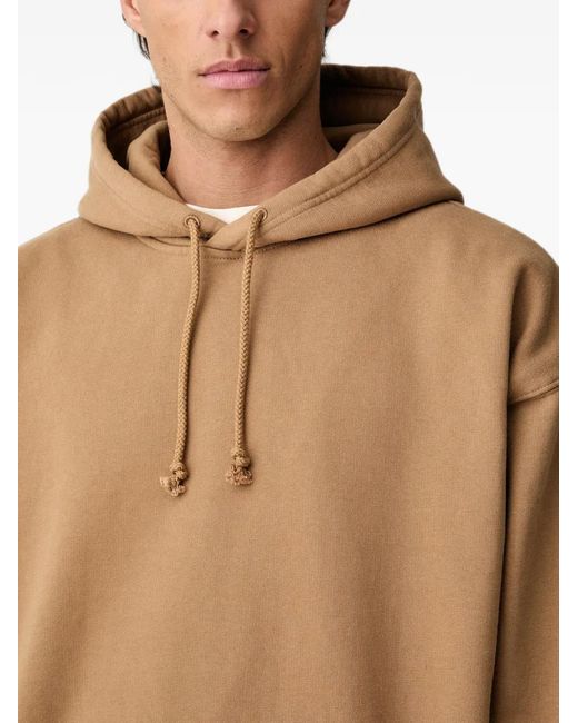 Levi's Brown Logo-Patch Drawstring Hoodie for men