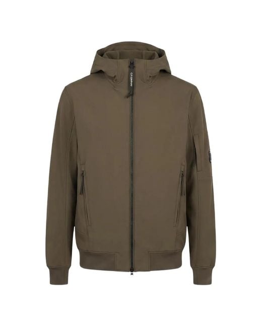 C P Company Green Veste Bomber À Détail De Logo for men
