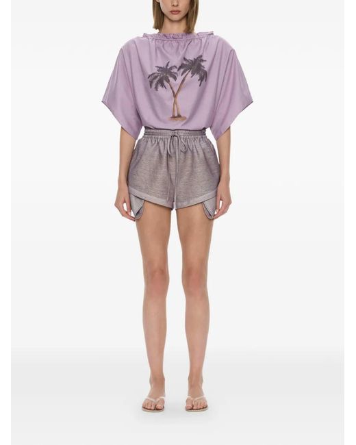 Christopher Esber Purple Archie Runner Shorts