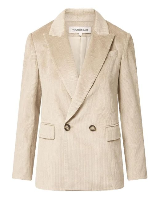 Blazer con doble botonadura Veronica Beard de color Natural