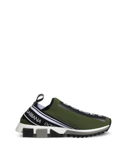 Dolce & Gabbana Green Baskets Sorrento À Logo Imprimé for men
