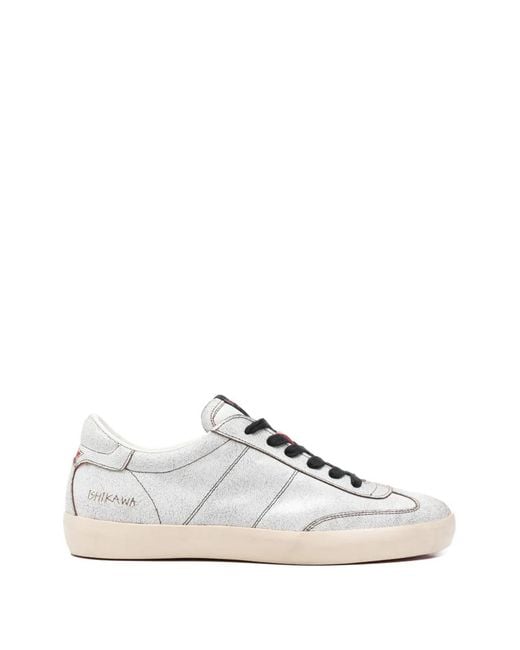 Ishikawa White No Star 3007 Leather Sneakers for men