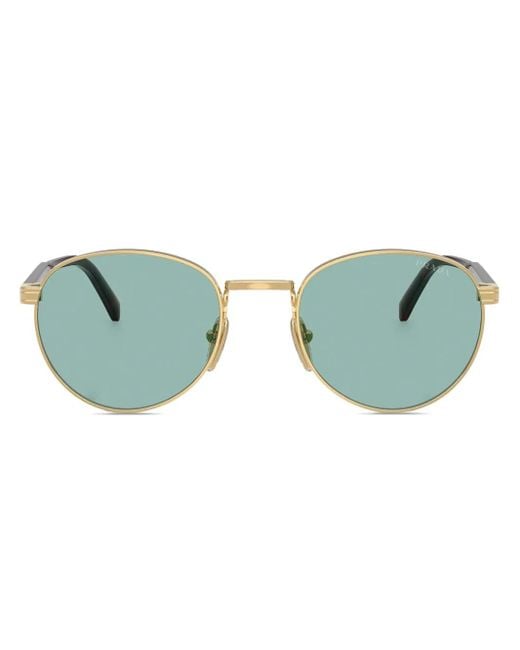 Prada Sonnenbrille Mit Rundem Gestell in Green für Herren