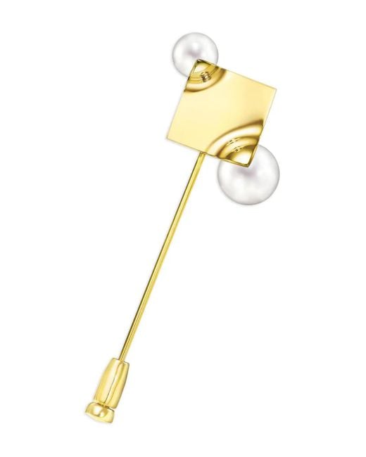 Spilla M/G Square Leaf di Tasaki in Metallic