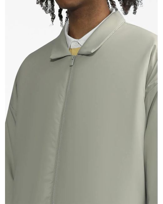 Fear Of God Gray Logo-Print Padded Shirt Jacket for men