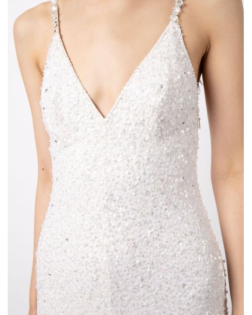 Jenny Packham White Nora Sequin-embellished Gown