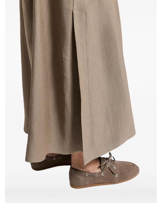 Peserico Natural Pleated Maxi Skirt
