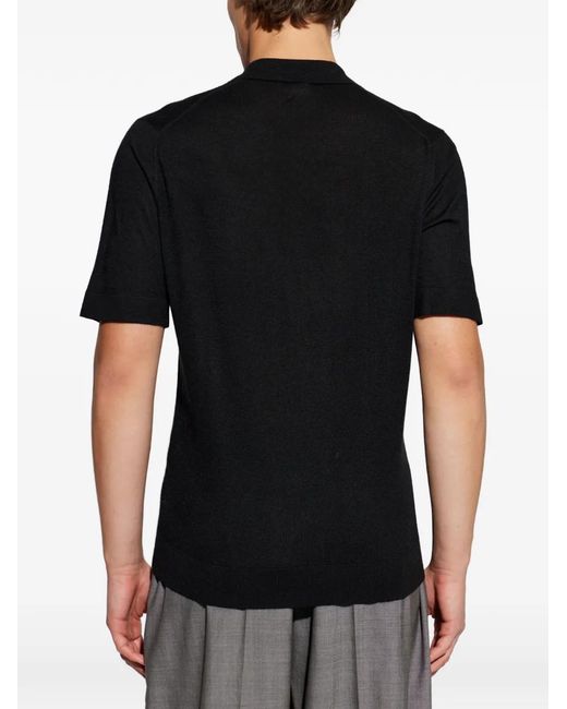 Lisa Yang Black V-Neck T-Shirt for men
