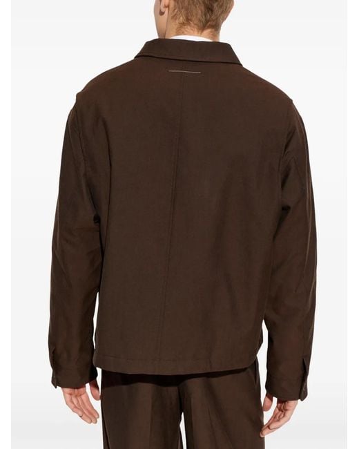 MM6 by Maison Margiela Brown Concealed-Fastening Jacket for men