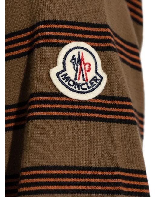 Moncler Gestreept Poloshirt in het Brown voor heren